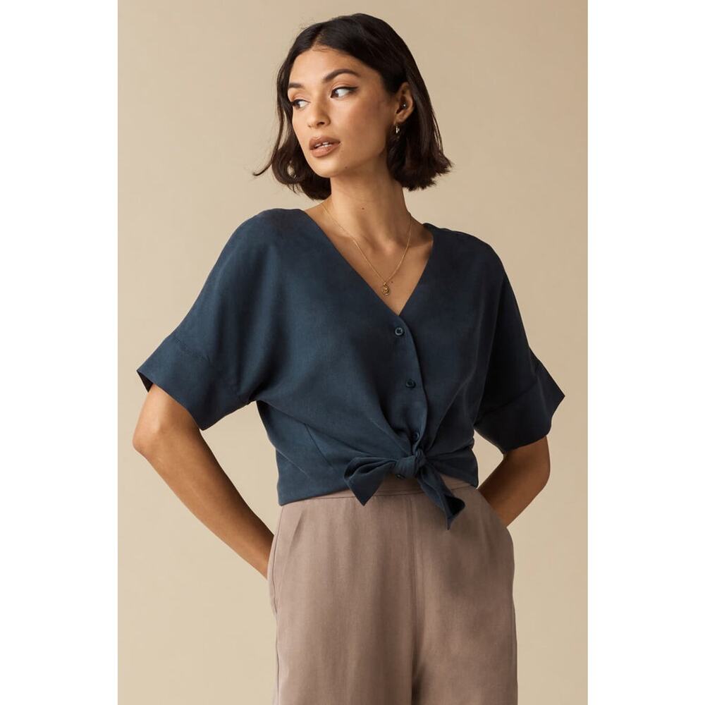 Vetta The Girlfriend Shirt French Navy - XS